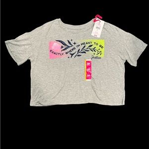Justice girls size 12/14 cropped top t-shirt
